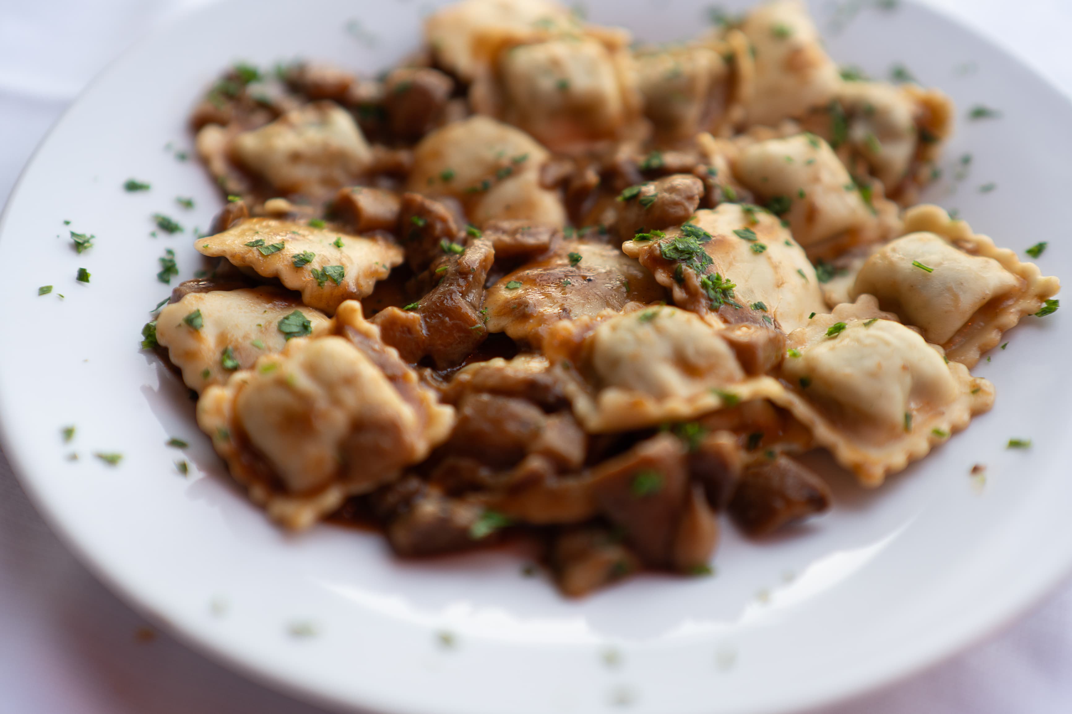 Ravioli di magro con porcini — cucina lunigianese